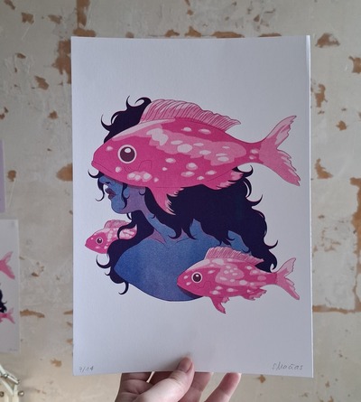 "Underwater" (A4 RISO Print)