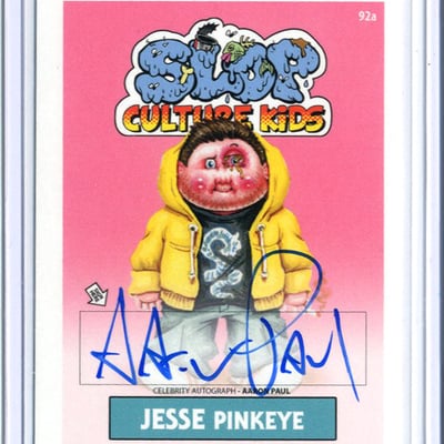 Slop culture kids aaron paul - celebrity auto card
