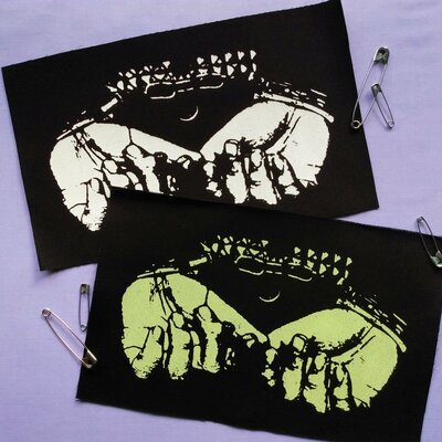 Handcuffs crust punk patch