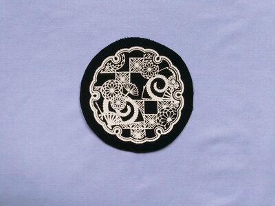Japanese Crest with Fans & Kiku Flowers Patch