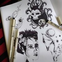 Maleficent Skull & Roses Sleeping Beauty Goth Sew-on Patches - Thumbnail 4