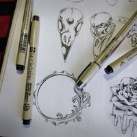 Crow Skulls & Bones Necronomicon Horror Goth Sew-on Patches - Thumbnail 3