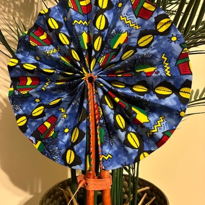 Small ankara printed fan - Thumbnail 4