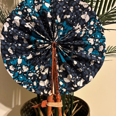 Small ankara printed fan - Thumbnail 3