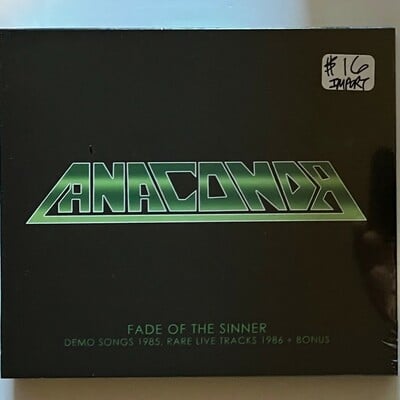 Anaconda - fade of the sinner (new import cd of rare 80s us metal bands demos and live from lost jewels)