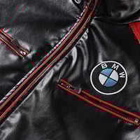 B M W FAUX LEATHER BIKER JACKET  - Thumbnail 4