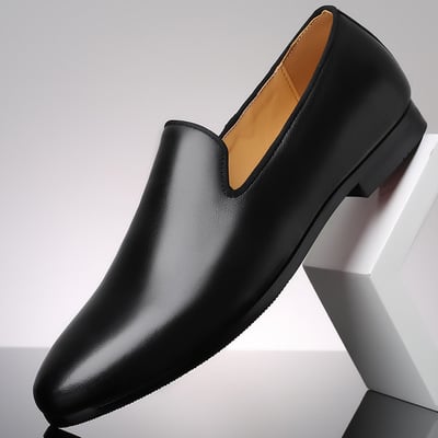 Men's new breathable casual leather shoes fashionable bean shoes