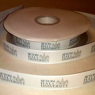 7/8" seton hall university inspired custom printed grosgrain ribbon