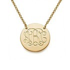 Engraved Monogram Pendant (Ships 5 days from order date)