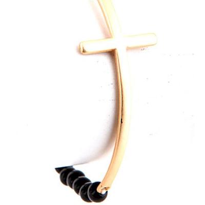 Matte/bead cross bracelet