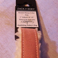 18" Plush Fleece Lined Pink  Collar - Thumbnail 3