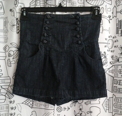high waist denim shorts