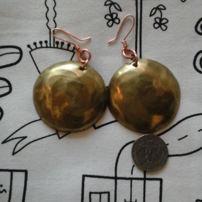 Brass earrings