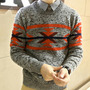 New Fashion Korean Style Round Neck Men Sweater 919SJ-K301F95-98-Yellow-3