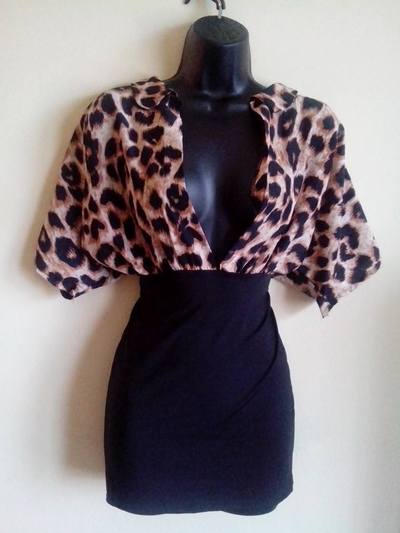 She Bad Short Leopard Print Skill Dress
