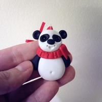 Panda Ornament handmade and customize - Thumbnail 1