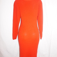 Vintage Stitch Work Red Sweater Dress M-L - Thumbnail 3