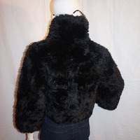 Vintage Finesse Black Fur Throw Size S-M - Thumbnail 3