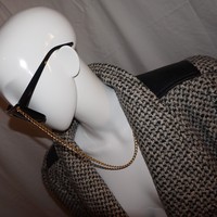 Vintage White & Black Trench Peacoats, Size L - Thumbnail 2