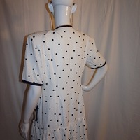 Vintage Dawn Joy White Polkadot Top, Size S-M - Thumbnail 3