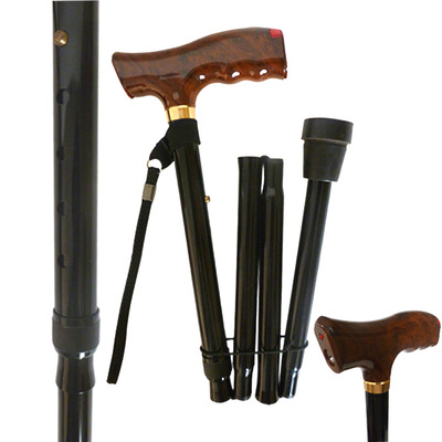 Al-007. travel adjustable folding stick /patented multi function handle