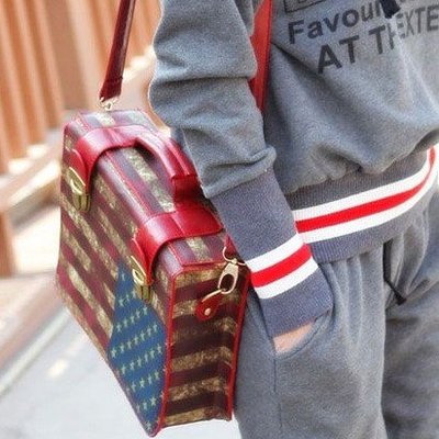American flag messenger bag