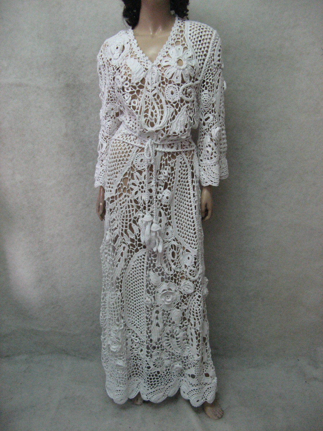 irish crochet dress