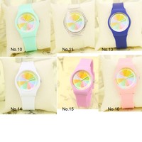 Harajuku Fashion Candy Color Fruit Orange Waterproof Wristwatch,Student Watch - Thumbnail 4