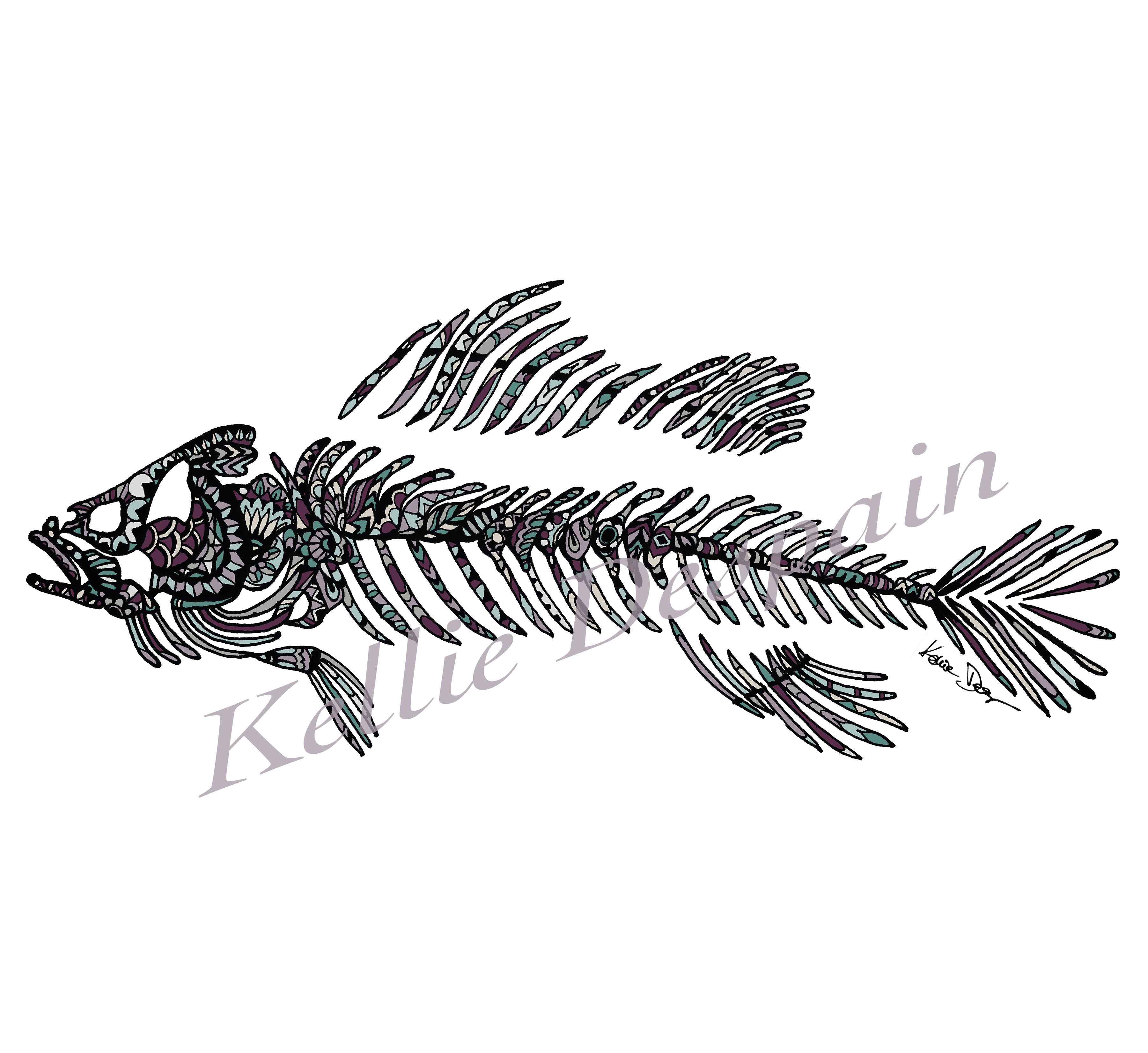 Fish Bones Print on Storenvy