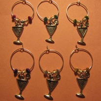 Martini Glass Charm Set