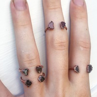 OPEN DOUBLE STONE RING - Thumbnail 1