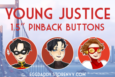 Young Justice 1.5" Pinback Buttons