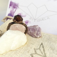 ROUGH GARNET RING - Thumbnail 1