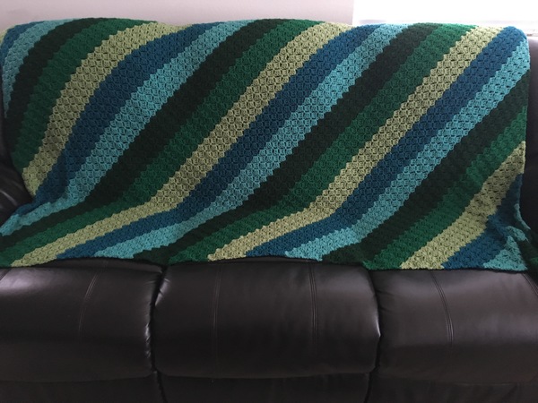 Custom Made Corner to Corner Stripe Blanket