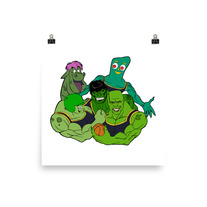 "THE GREEN TEAM" 18x18 Art Print