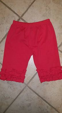 RED RUFFLE SHORTS