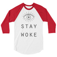 Stay Woke - Unisex Raglan - Thumbnail 3