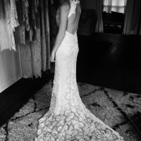 WD33 Mermaid Lace Backless Long Wedding Dresses,Wedding Dress Custom Made Wedding Gown, - Thumbnail 1