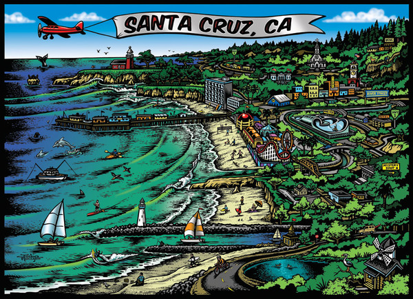 Santa Cruz Postcard · Jimbo Phillips webstore · Online Store