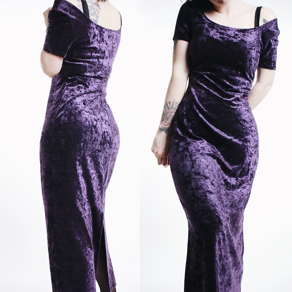 Ameri SOUFFLE SLEEVE VELOUR DRESS Ｍsize 71g8xuE03hL._SY350_QL65_.jpg
