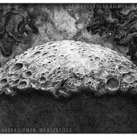 Moon Art Print [Moon Ink Stipple Drawing Archival Print] - Thumbnail 1