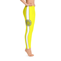 EVOLVE - Yellow  “White Stripe” Leggings - Thumbnail 3