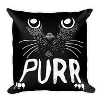 Purr The Cat Square Pillow - Thumbnail 1