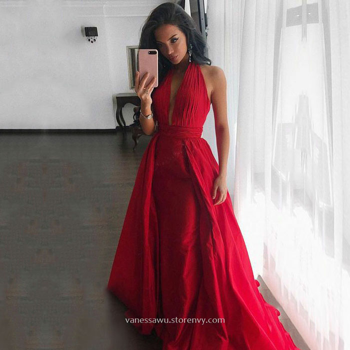 Red princess prom dress Clearance