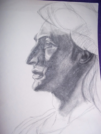 Man Sketching/Shading