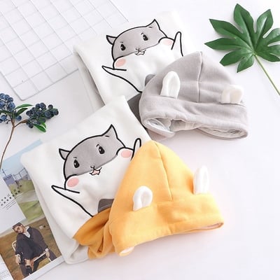 New cute hamster paw embroidered hoodie