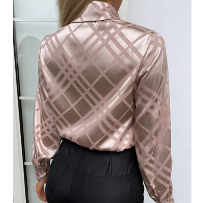Design temperament long sleeve chiffon shirt top