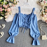 Slimming Long Sleeve Spaghetti Strap - Thumbnail 1